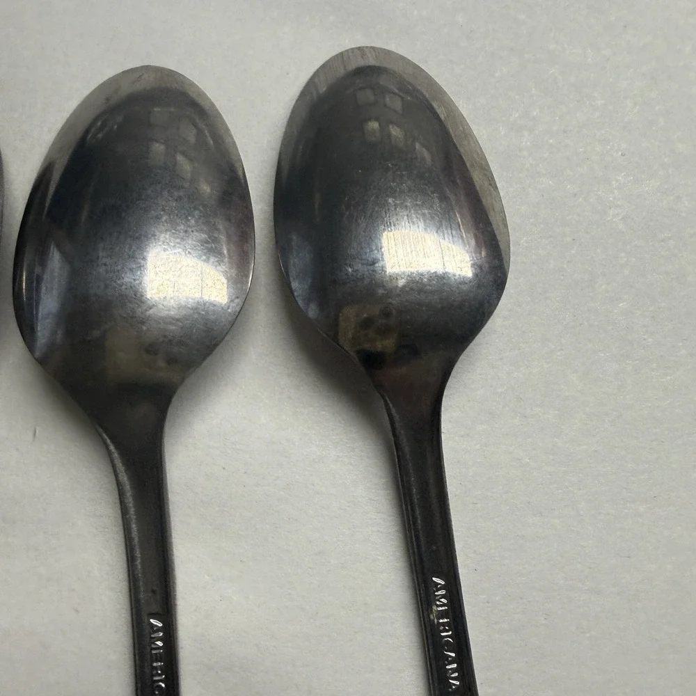 8 International Silver Americana Star Stainless USA Iced Tea Spoons Long Flatwar